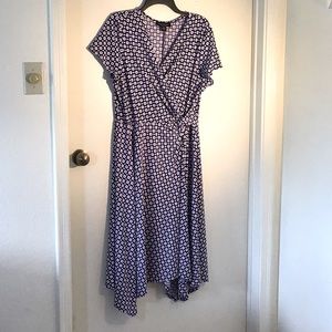 Navy Twist Waist Dress